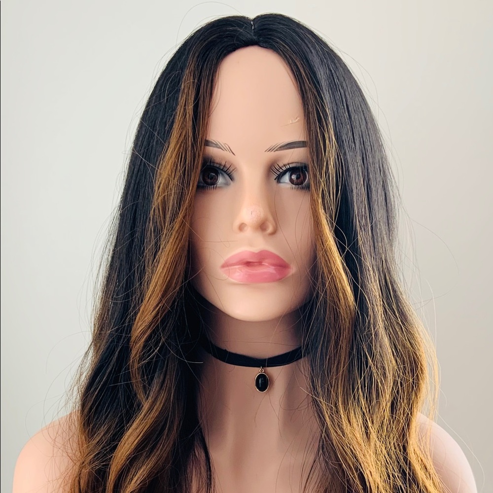 Gorgeous 🖤Put On & Go🧡 Black Auburn Mix Synthetic Wig - NO FURTHER DISCOUNT🌷